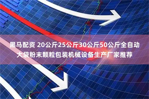 黑马配资 20公斤25公斤30公斤50公斤全自动大袋粉末颗粒包装机械设备生产厂家推荐
