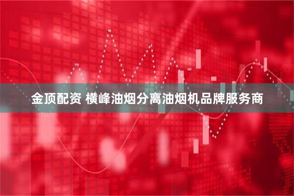金顶配资 横峰油烟分离油烟机品牌服务商